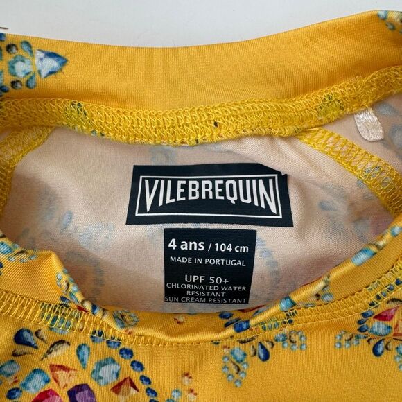 Vilebrequin SET Shorts & Top Vendome Turtle Printed Girl Rashguard Glace Size 4 - Picture 7 of 12